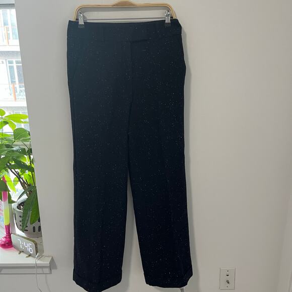 NEW Ann Taylor Loft Blue Wool Trouser Pants Size 8 - Picture 4 of 7